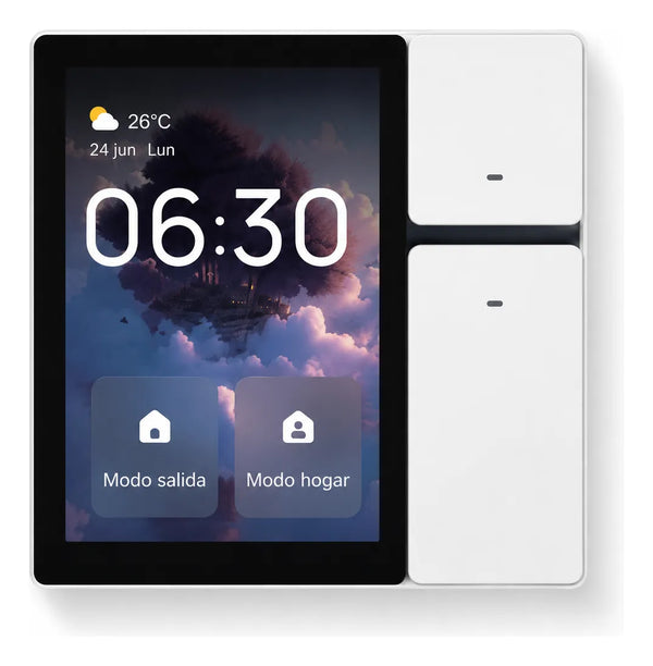 Panel de Control Domótico Táctil WiFi 3.5 Pulgadas Smart Life — 3 Salidas, Infrarrojo y Bluetooth SigMesh