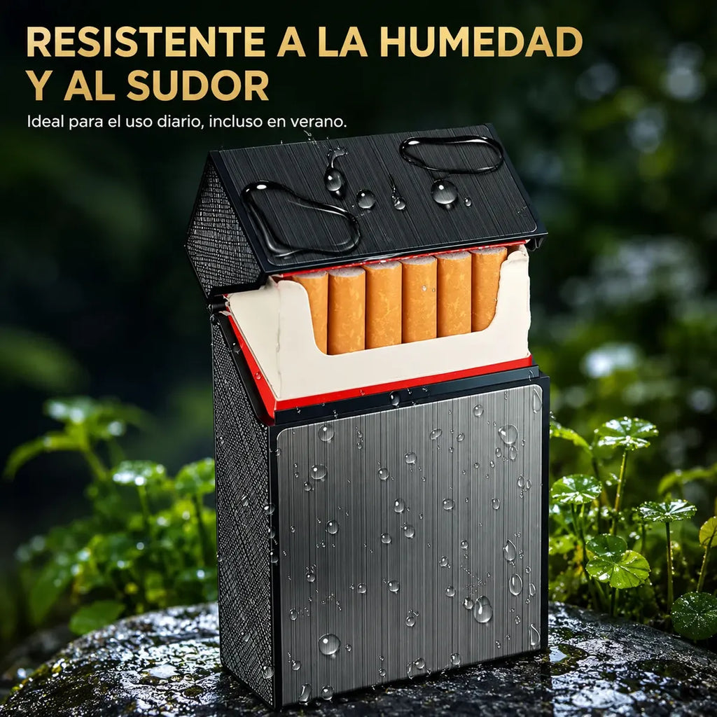Cigarrera de Bolsillo con Encendedor Eléctrico USB Recargable — Combo x2
