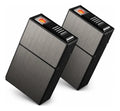 Cigarrera de Bolsillo con Encendedor Eléctrico USB Recargable — Combo x2