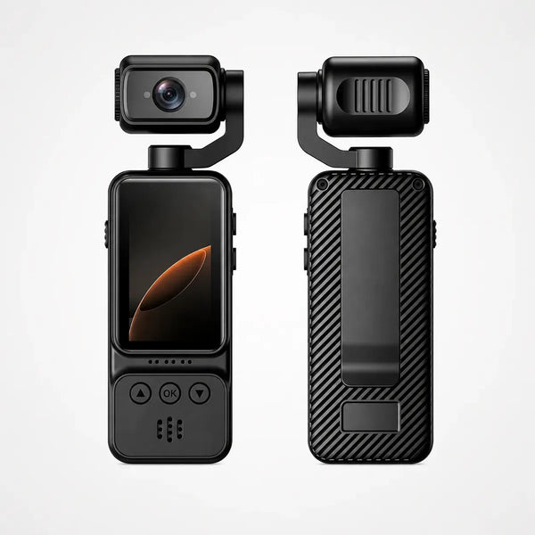 Cámara Deportiva Portátil 2K WiFi C8 — Cabezal Giratorio 270° con Clip y MicroSD 8GB