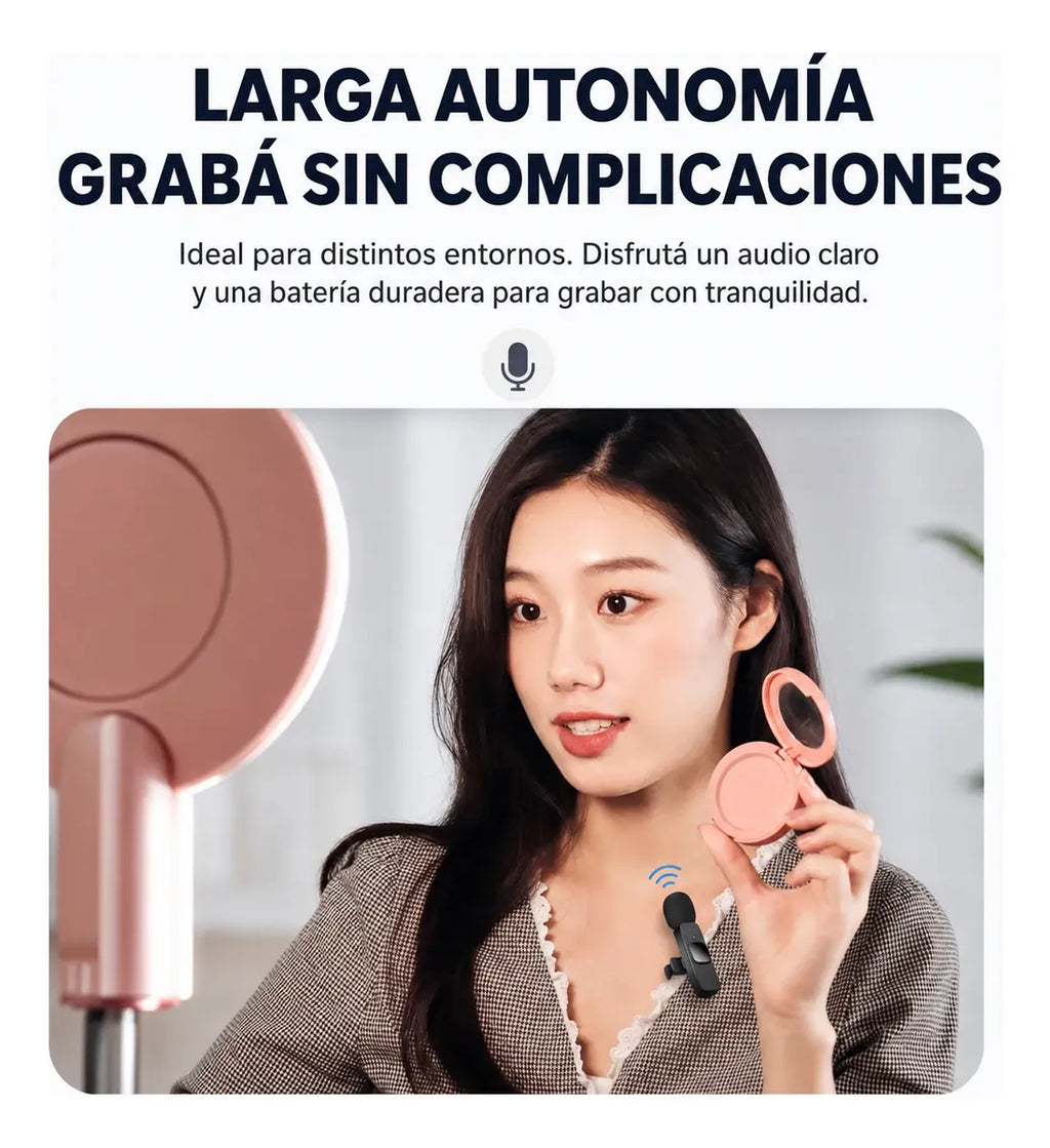 Micrófono Corbatero Inalámbrico x2 K9 — Kit 4 en 1 con USB-C, Lightning y USB