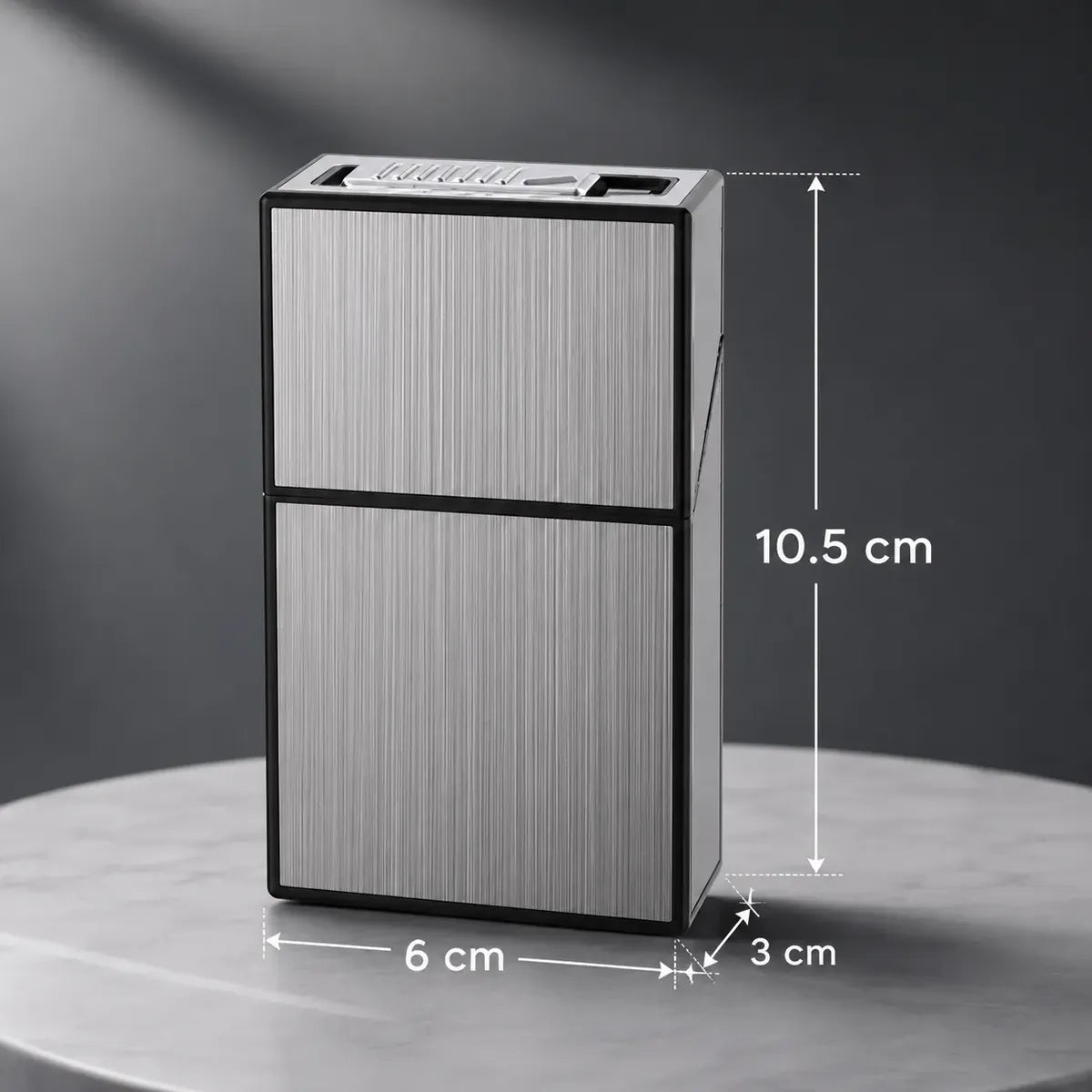 Cigarrera de Bolsillo con Encendedor Eléctrico USB Recargable — Combo x2